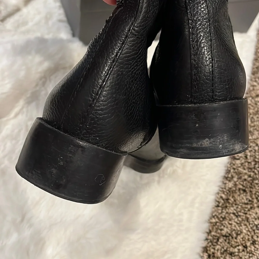 Tory Burch Black Leather Riding Boots, lightly worn